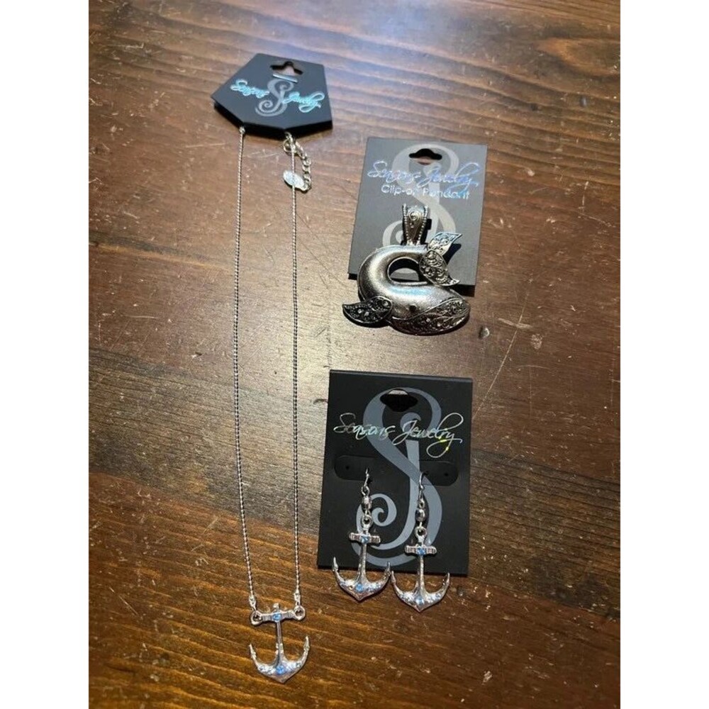 Anchor and whale jewelry- nwt | j-0037